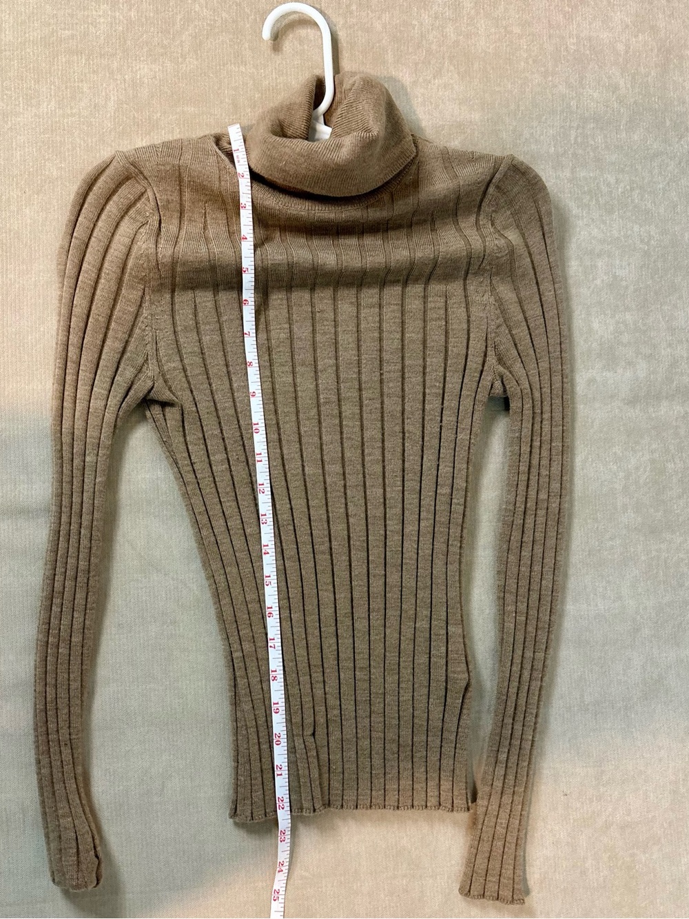 Banana Republic Ribbed Turtleneck Sweater - Taupe Brown